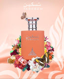 Paris Corner Taskeen Peach Tea Perfume Unisex Fragrance 3.4 Fluid Ounces – Luxury Long Lasting Woody Fresh Perfume for Unisex